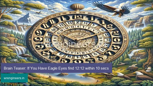 Brain Teaser: If You Have Eagle Eyes find 12:12 within 10 secs
