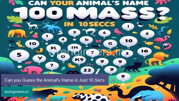 Can you Guess the Animal's Name in Just 10 Secs