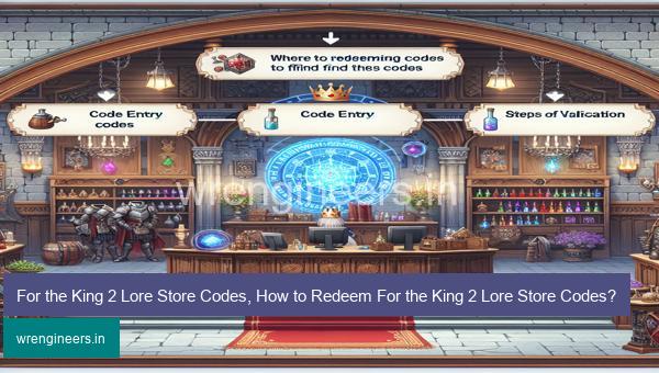 For the King 2 Lore Store Codes, How to Redeem For the King 2 Lore Store Codes?