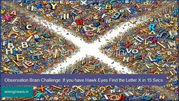 Observation Brain Challenge: If you have Hawk Eyes Find the Letter X in 15 Secs