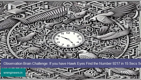 Observation Brain Challenge: If you have Hawk Eyes Find the Number 9217 in 15 Secs Solution
