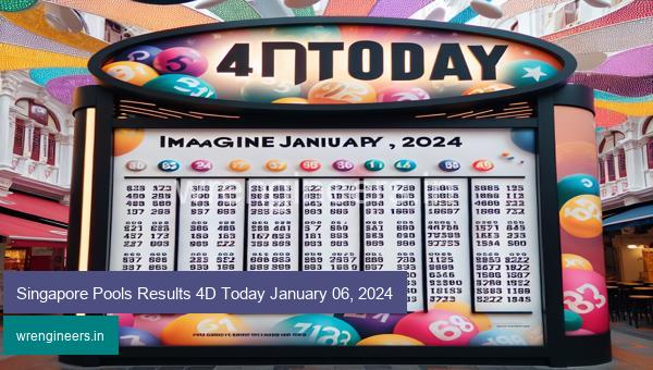 Singapore Pools Results 4D Today January 06, 2024