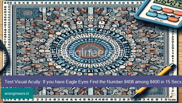 Test Visual Acuity: If you have Eagle Eyes Find the Number 8408 among 8400 in 15 Secs - Solution