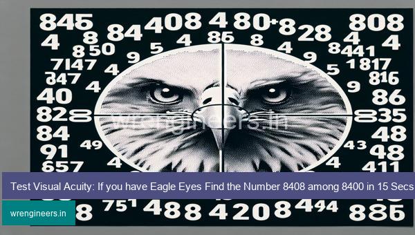 Test Visual Acuity: If you have Eagle Eyes Find the Number 8408 among 8400 in 15 Secs