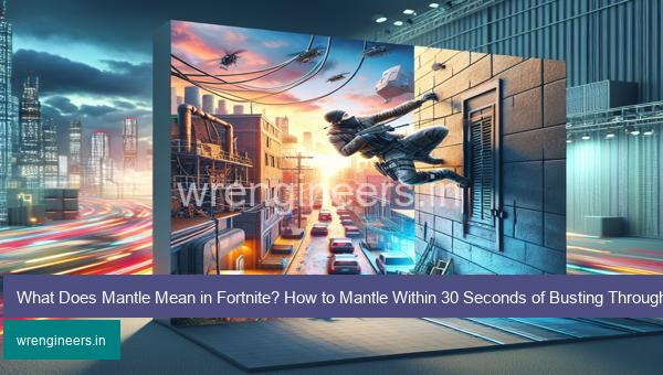 What Does Mantle Mean in Fortnite? How to Mantle Within 30 Seconds of Busting Through a Door Fortnite?
