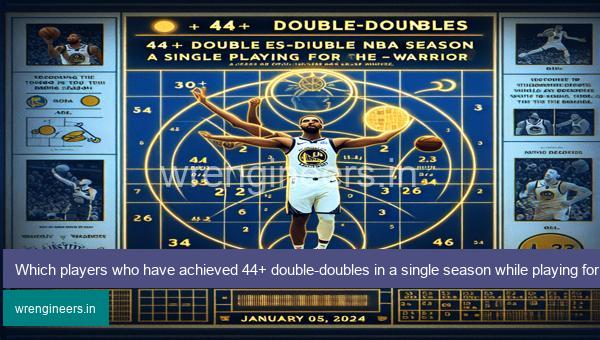 Which players who have achieved 44+ double-doubles in a single season while playing for the Warriors? NBA Immaculate Grid answers January 05 2024